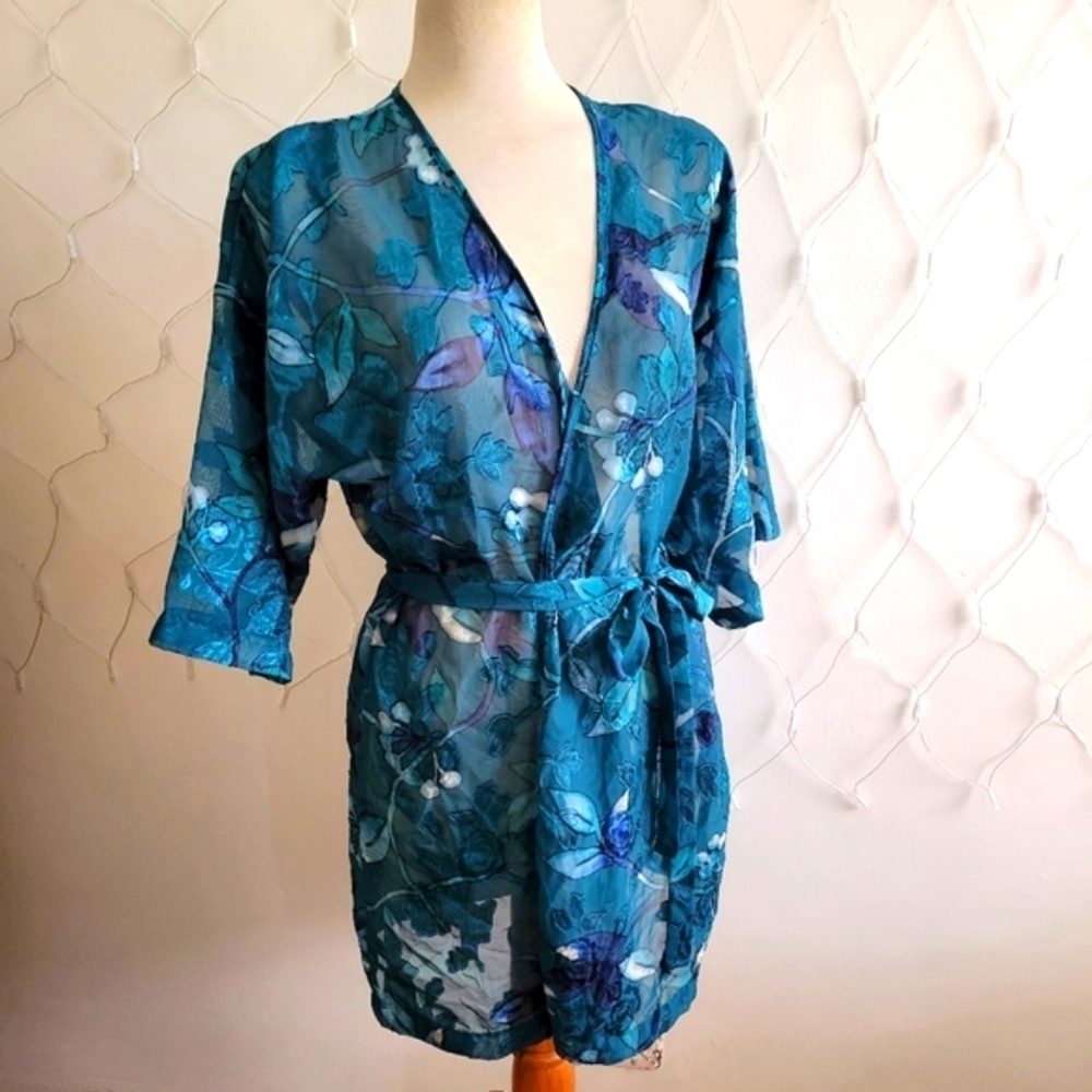 Vintage Wrap-Around Robe by Angelique / Size Medium